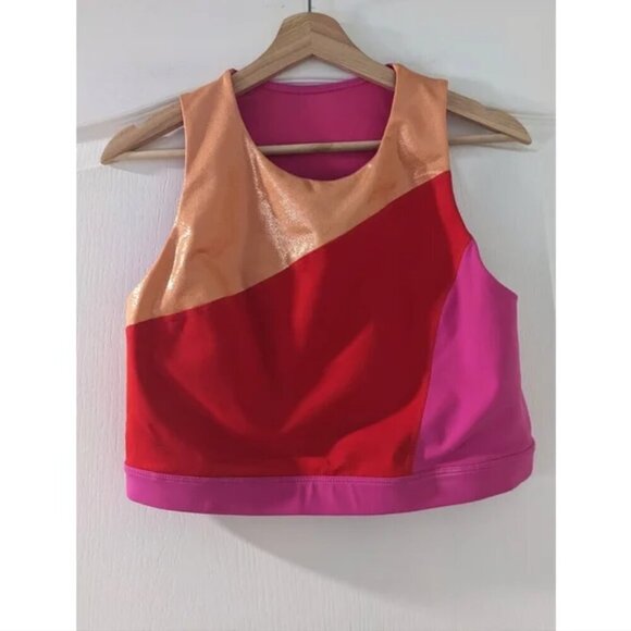 New! JoyLab by Target | Longline pink colorblock sports bra - Picture 2 of 7